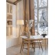 White Fabric Shade Natural Wood Base LED E27 1x12 Watt 230 Volt IP20 Bulb Excluded Cable Length: 150 cm D: 50 W: 43.5 H: 145 cm 