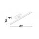 Sandy White Aluminium & Acrylic LED 20 Watt 230 Volt 1615Lm 3000K IP44 L: 62 W: 14 H: 6 cm 