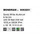 Sandy White Aluminium & Acrylic LED 20 Watt 230 Volt 1615Lm 3000K IP44 L: 62 W: 14 H: 6 cm 