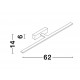 Sandy Black Aluminium & Acrylic LED 20 Watt 230 Volt 1615Lm 3000K IP44 L: 62 W: 14 H: 6 cm 