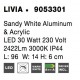Sandy White Aluminium & Acrylic LED 30 Watt 230 Volt 2422Lm 3000K IP44 L: 96 W: 14 H: 6 cm 