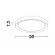 Led Ceiling light, Golden, 3000K, 50W, D:560*75mm 