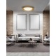 Triac Dimmable Golden Leaf Metal & White Acrylic Diffuser LED 28 Watt 230 Volt 1400Lm 3000K IP20 D: 50 H: 10 cm 
