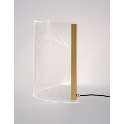 Gold Aluminium & Acrylic LED 6 Watt 230 Volt 348Lm 3000K IP20 Cable Length: 200 cm L: 22 W: 12 H: 20 cm 