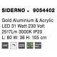 Gold Aluminium & Acrylic LED 32 Watt 230 Volt 2518Lm 3000K IP20 L: 80 W: 36 H: 105 cm 