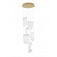 Gold Aluminium & Acrylic LED 39 Watt 230 Volt 2473Lm 3000K IP20 D: 48 H: 150 cm Adjustable Height 