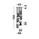 Gold Aluminium & Acrylic LED 39 Watt 230 Volt 2473Lm 3000K IP20 D: 48 H: 150 cm Adjustable Height 