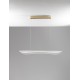 Triac Dimmable Gold Aluminium & Acrylic LED 34 Watt 230 Volt 2562Lm 3000K IP20 L: 98 W: 21 H: 150 cm Adjustable Height 