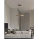 Triac Dimmable Gold Aluminium & Acrylic LED 75 Watt 230 Volt 2947Lm 3000K IP20 D: 60 H: 150 cm Adjustable Height 