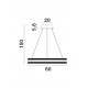 Triac Dimmable Gold Aluminium & Acrylic LED 75 Watt 230 Volt 2947Lm 3000K IP20 D: 60 H: 150 cm Adjustable Height 