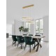 Triac Dimmable Gold Aluminium & Acrylic LED 124 Watt 230 Volt 5421Lm 3000K IP20 L: 82 W: 60 H: 150 cm Adjustable Height 