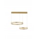 Triac Dimmable Gold Aluminium & Acrylic LED 124 Watt 230 Volt 5421Lm 3000K IP20 L: 82 W: 60 H: 150 cm Adjustable Height 