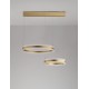 Triac Dimmable Gold Aluminium & Acrylic LED 124 Watt 230 Volt 5421Lm 3000K IP20 L: 82 W: 60 H: 150 cm Adjustable Height 
