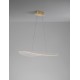 Triac Dimmable Gold Aluminium & Acrylic LED 32 Watt 230 Volt 2156Lm 3000K IP20 L: 95 W: 56 H: 150 cm Adjustable Height 