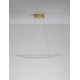 Triac Dimmable Gold Aluminium & Acrylic LED 32 Watt 230 Volt 2156Lm 3000K IP20 L: 95 W: 56 H: 150 cm Adjustable Height 