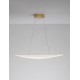 Triac Dimmable Gold Aluminium & Acrylic LED 32 Watt 230 Volt 2156Lm 3000K IP20 L: 95 W: 56 H: 150 cm Adjustable Height 