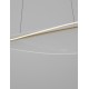 Triac Dimmable Gold Aluminium & Acrylic LED 32 Watt 230 Volt 2156Lm 3000K IP20 L: 95 W: 56 H: 150 cm Adjustable Height 