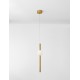 Gold Aluminium & Acrylic LED 11 Watt 230 Volt 734Lm 3000K IP20 D: 12 H: 150 cm Adjustable Height 