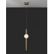 Gold Aluminium & Acrylic LED 11 Watt 230 Volt 734Lm 3000K IP20 D: 12 H: 150 cm Adjustable Height 