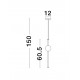 Gold Aluminium & Acrylic LED 11 Watt 230 Volt 734Lm 3000K IP20 D: 12 H: 150 cm Adjustable Height 