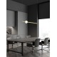 Gold Aluminium & Acrylic LED 11 Watt 230 Volt 693Lm 3000K IP20 L: 92 W: 12 H: 150 cm Adjustable Height 