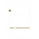 Gold Aluminium & Acrylic LED 11 Watt 230 Volt 693Lm 3000K IP20 L: 92 W: 12 H: 150 cm Adjustable Height 
