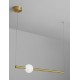 Gold Aluminium & Acrylic LED 11 Watt 230 Volt 693Lm 3000K IP20 L: 92 W: 12 H: 150 cm Adjustable Height 