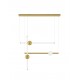 Triac Dimmable Gold Aluminium & Acrylic LED 59 Watt 230 Volt 3687Lm 3000K IP20 L: 109 W: 20 H: 200 cm Adjustable Height 