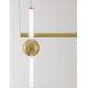Triac Dimmable Gold Aluminium & Acrylic LED 59 Watt 230 Volt 3687Lm 3000K IP20 L: 109 W: 20 H: 200 cm Adjustable Height 