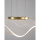 Gold Aluminium & Acrylic LED 15 Watt 230 Volt 1296Lm 3000K IP20 L: 50 W: 50 H: 150 cm Adjustable Height 