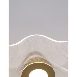 Gold Aluminium & Acrylic LED 31 Watt 230 Volt 2118Lm 3000K IP20 L: 50 W: 50 H: 20 cm 
