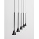 Triac Dimmable Black Aluminium LED 27 Watt 220-240 Volt 1301Lm 3000K IP20 L: 110 W: 3.5 H: 150 cm Adjustable Height 