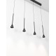 Triac Dimmable Black Aluminium LED 27 Watt 220-240 Volt 1301Lm 3000K IP20 L: 110 W: 3.5 H: 150 cm Adjustable Height 