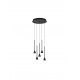 Triac Dimmable Black Aluminium LED 27 Watt 220-240 Volt 1312Lm 3000K IP20 D: 35.5 H: 150 cm Adjustable Height 