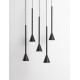 Triac Dimmable Black Aluminium LED 27 Watt 220-240 Volt 1312Lm 3000K IP20 D: 35.5 H: 150 cm Adjustable Height 