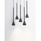 Triac Dimmable Black Aluminium LED 27 Watt 220-240 Volt 1312Lm 3000K IP20 D: 35.5 H: 150 cm Adjustable Height 