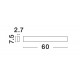 Gold Aluminium LED 20 Watt 230 Volt 1478Lm 3000K IP44 L: 60 W: 2.7 H: 7.5 cm 