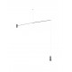 Sandy Black Aluminium & Acrylic LED 12 Watt 220 Volt 960Lm 3000K IP20 Cable Length: 190 cm L: 192 W: 12 H: 20-250 cm 