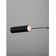 Sandy Black Aluminium & Acrylic LED 12 Watt 220 Volt 960Lm 3000K IP20 Cable Length: 190 cm L: 192 W: 12 H: 20-250 cm 