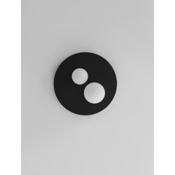 Triac Dimmable Sandy Black Aluminium Opal Glass LED 40 Watt 220 Volt 1600Lm 3000K IP20 D: 40 H: 17.5 cm 