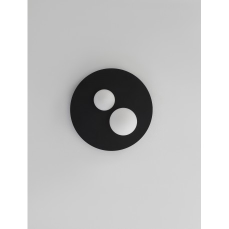 Triac Dimmable Sandy Black Aluminium Opal Glass LED 40 Watt 220 Volt 1600Lm 3000K IP20 D: 40 H: 17.5 cm 