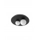 Triac Dimmable Sandy Black Aluminium Opal Glass LED 40 Watt 220 Volt 1600Lm 3000K IP20 D: 40 H: 17.5 cm 