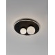 Triac Dimmable Sandy Black Aluminium Opal Glass LED 40 Watt 220 Volt 1600Lm 3000K IP20 D: 40 H: 17.5 cm 