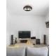 Triac Dimmable Sandy Black Aluminium Opal Glass LED 63 Watt 220 Volt 2720Lm 3000K IP20 D: 62.2 H: 17.5 cm 