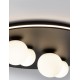Triac Dimmable Sandy Black Aluminium Opal Glass LED 63 Watt 220 Volt 2720Lm 3000K IP20 D: 62.2 H: 17.5 cm 