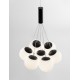 Triac Dimmable Sandy Black Aluminium & Opal Glass LED 49 Watt 220 - 240 Volt 2240Lm 3000K IP20 D: 36 H: 150 cm Adjustable height