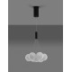 Triac Dimmable Sandy Black Aluminium & Opal Glass LED 49 Watt 220 - 240 Volt 2240Lm 3000K IP20 D: 36 H: 150 cm Adjustable height