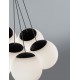 Triac Dimmable Sandy Black Aluminium & Opal Glass LED 49 Watt 220 - 240 Volt 2240Lm 3000K IP20 D: 36 H: 150 cm Adjustable height