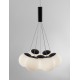 Triac Dimmable Sandy Black Aluminium & Opal Glass LED 49 Watt 220 - 240 Volt 2240Lm 3000K IP20 D: 36 H: 150 cm Adjustable height