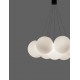 Triac Dimmable Sandy Black Aluminium & Opal Glass LED 49 Watt 220 - 240 Volt 2240Lm 3000K IP20 D: 36 H: 150 cm Adjustable height
